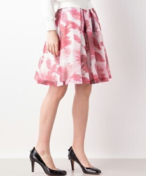 LANVIN en Bleu シアーフラワースカート