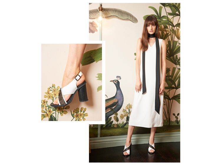 Sol Sana Casey Heel Cross Strap Leather Heeled Sandals