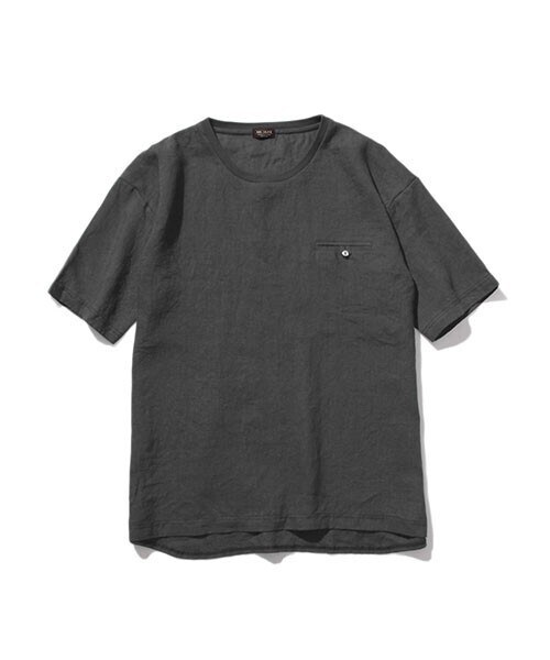 MR.OLIVE WASHED SOFT LINEN 100 / BIG SILHOUETTE T-SHIRT