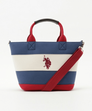 U.S. Polo Assn 【U.S.POLO ASSN.】 ユーエスポロアッスン ワイドボーダートートバッグ S　US2501