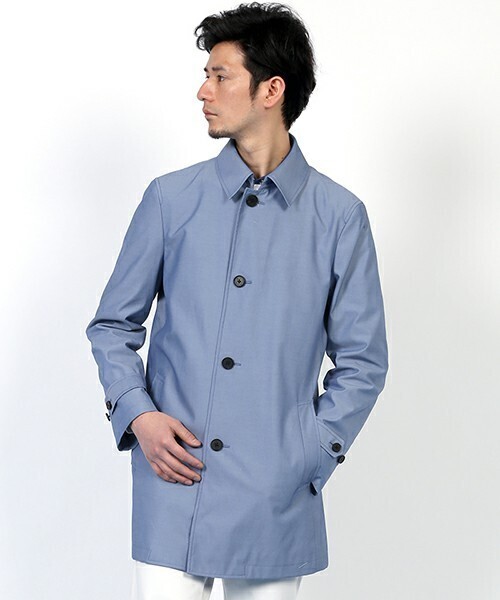 LANVIN en Bleu Soutien Collar Coat Design Coat