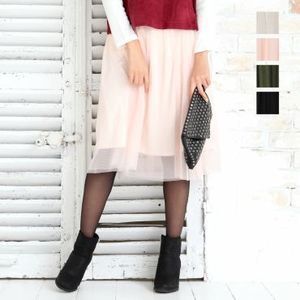 eversince ふわふわチュールスカート
