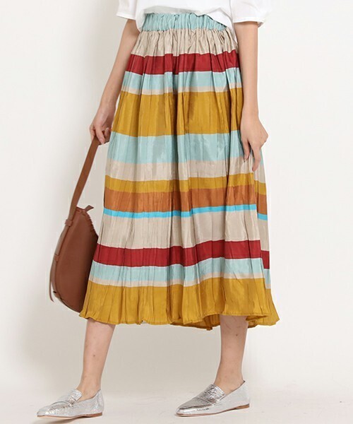 Droite lautreamont BONOTTOボーダロングスカート