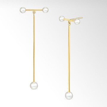 STAR JEWELRY girl PEARL PIERCED EARRINGS