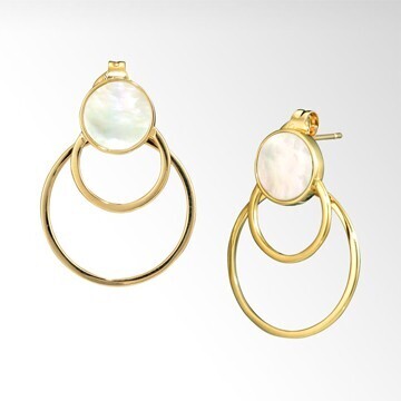 STAR JEWELRY MOTHER OF PEARL PIERCED EARRINGS