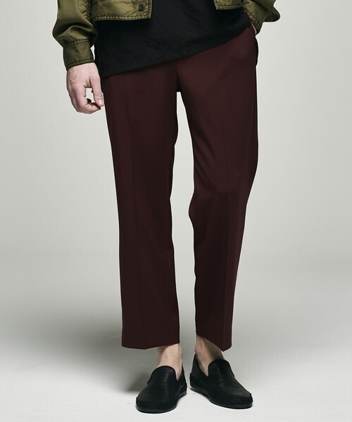 Iroquois FULLDULL TWILLスリムストレートスラックス