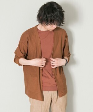 URBAN RESEARCH ドライリネン1Bカーディガン