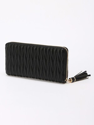 CECIL McBEE 幾何学ステッチロングウォレット