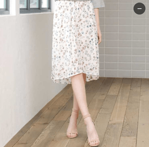 PENTROPE 花柄シフォンイレギュラーヘムスカート