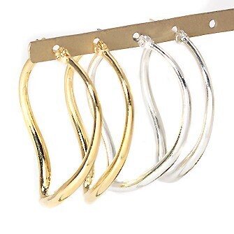 JUICY ROCK ウェーブペアシェイプフープピアス