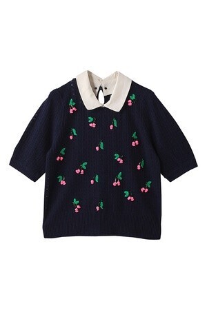 MUVEIL cherry ニットカーディガン