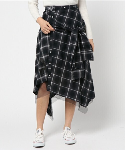 AULA AILA CHECK SHIRT SKIRT