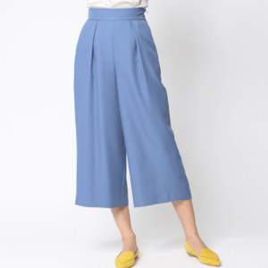 QUEENS COURT バックレースアップクロップドワイドパンツ