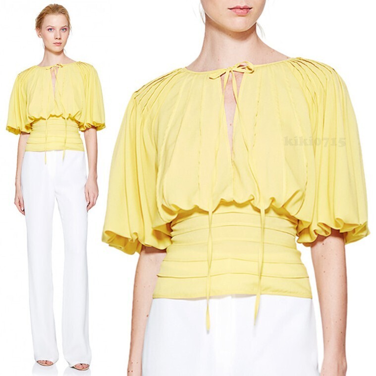 TADASHI SHOJI LANGLEYプリーツウエストブルゾントップス