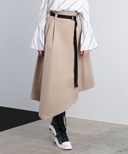 AULA AILA COTTON TWIL WRAP SKIRT