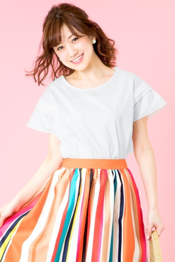 Cherry Ann ショルダーフリルタックブラウス