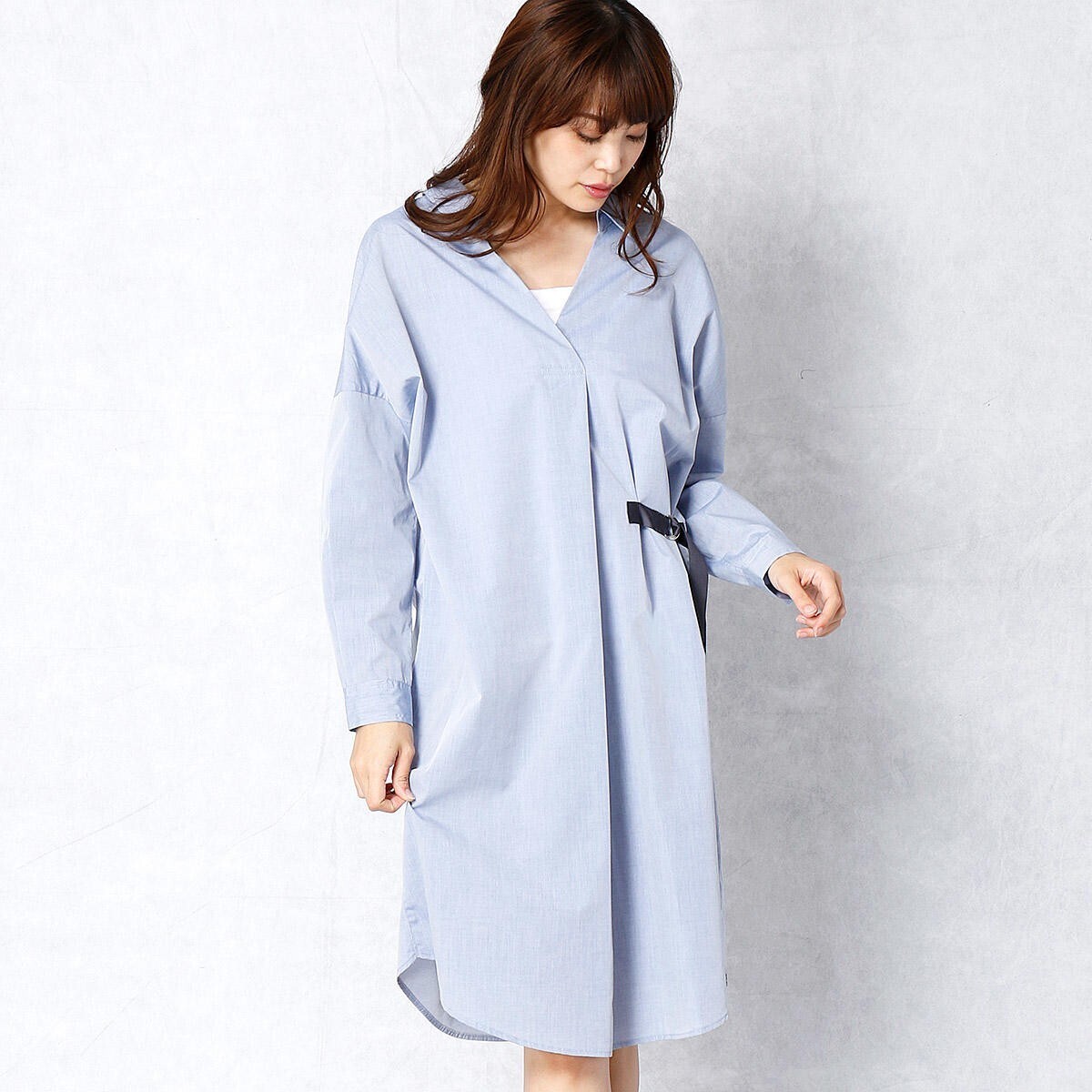 BUONA GIORNATA アシンメトリーシャツワンピース