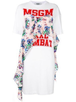 MSGM ロゴプリント Tシャツワンピース