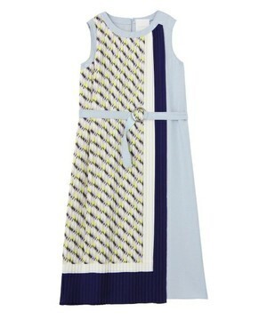 ELENDEEK ダイアモンドプリーツパネル ロングワンピース