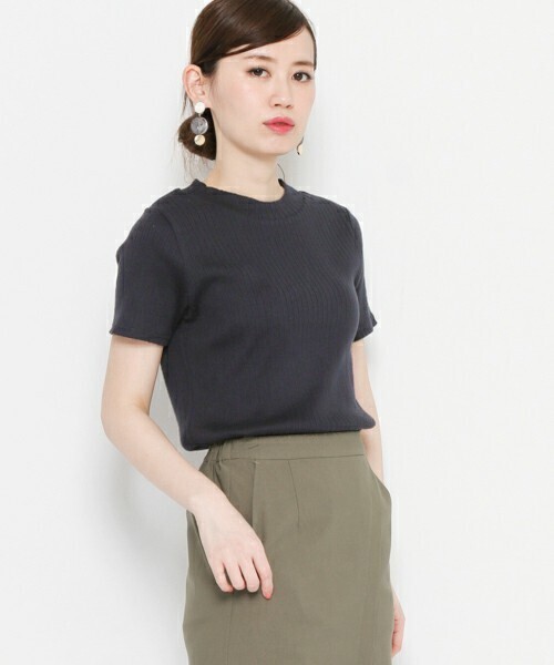SENSE OF PLACE by URBAN RESEARCH リブクルーネックTシャツ(半袖)