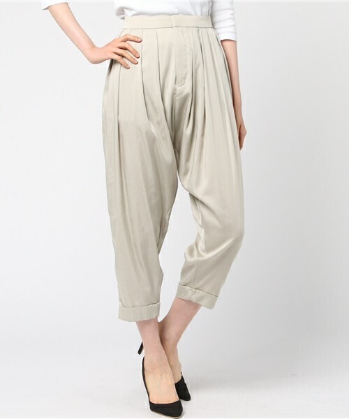 DOUBLE STANDARD CLOTHING ソブ テンセルナイロン サルエルパンツ