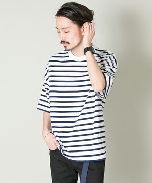 URBAN RESEARCH T/CマルチボーダーBIG TEE