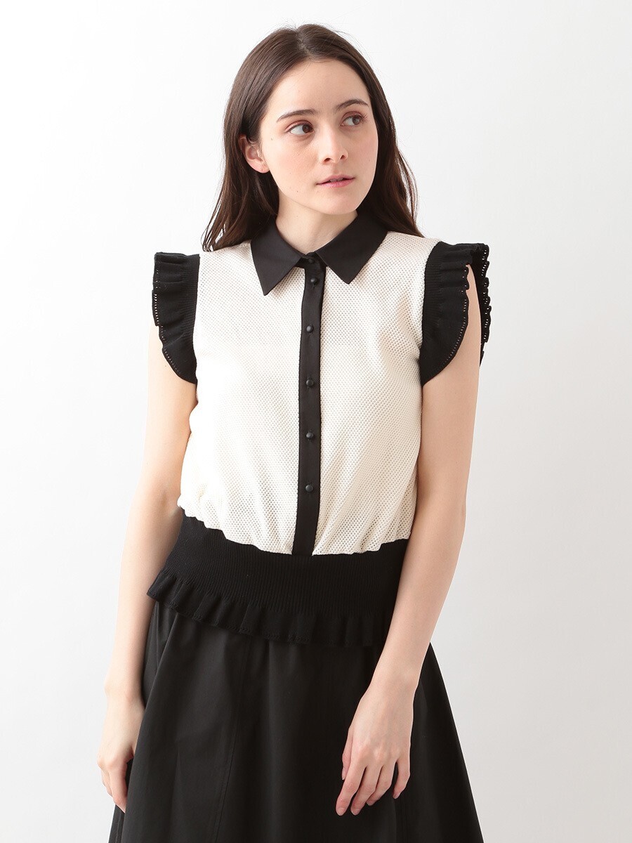 TARA JARMON デザインニットブラウス　IMPORTED