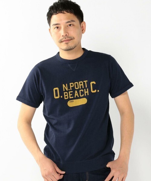 coen ガゼットスラブクルーネックTシャツ