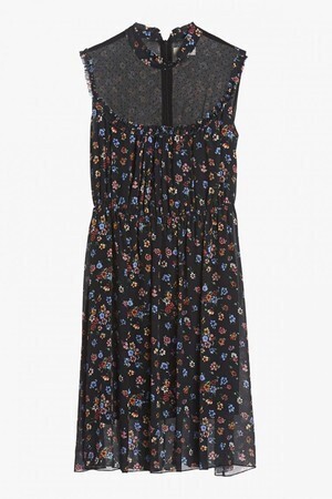 ottod'Ame ABITO IN MISTO SETA CON SCOLLO IN TULLE