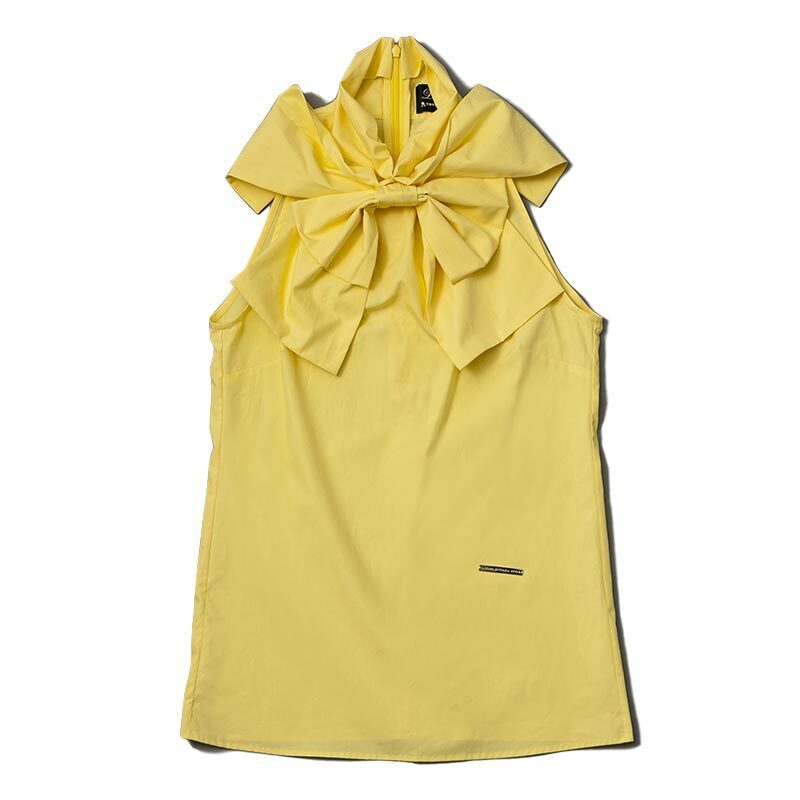 La Couture リボンノースリーブシャツ