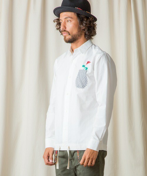 rehacer Flower Vase Shirt Jacket Made in Japan