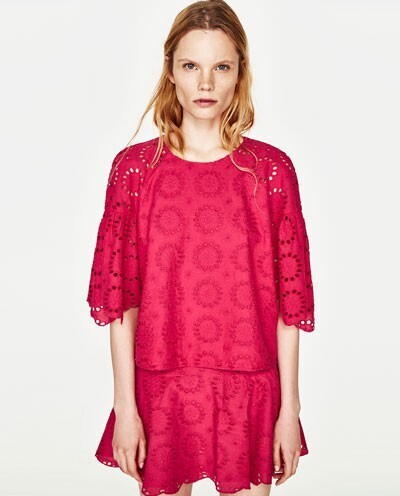 ZARA フリルスリーブトップス