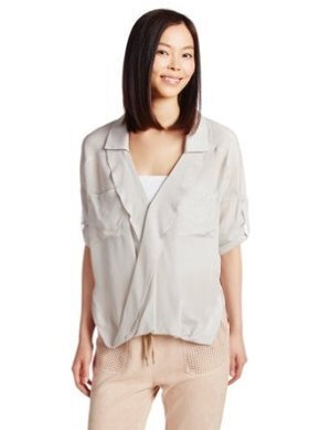 BORNY Amazon.co.jp： ウォッシャブルシルクカシュクールブラウス
