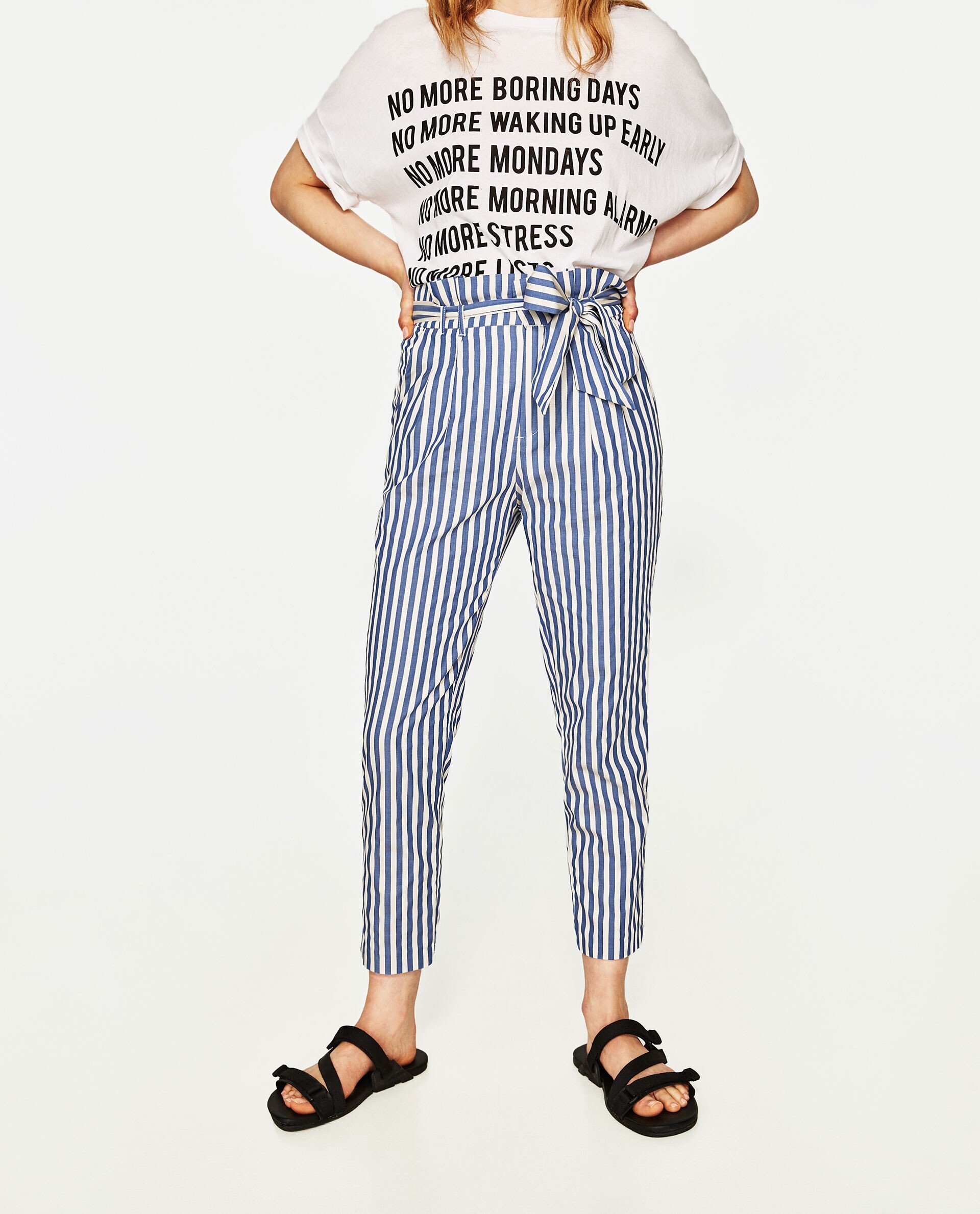 ZARA ストライプ地パンツ