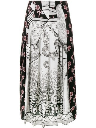 GUCCI Chariot プリントミディスカート