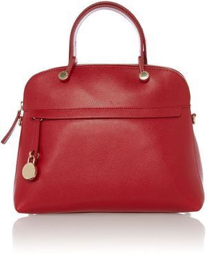 FURLA パイパー レッド dome バッグ サッチェル
