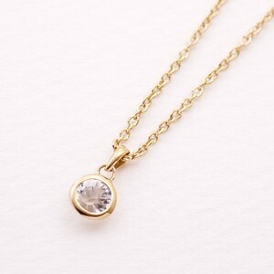 LEMONTREE シャンパンゴールドコーティングクリアクオーツネックレス