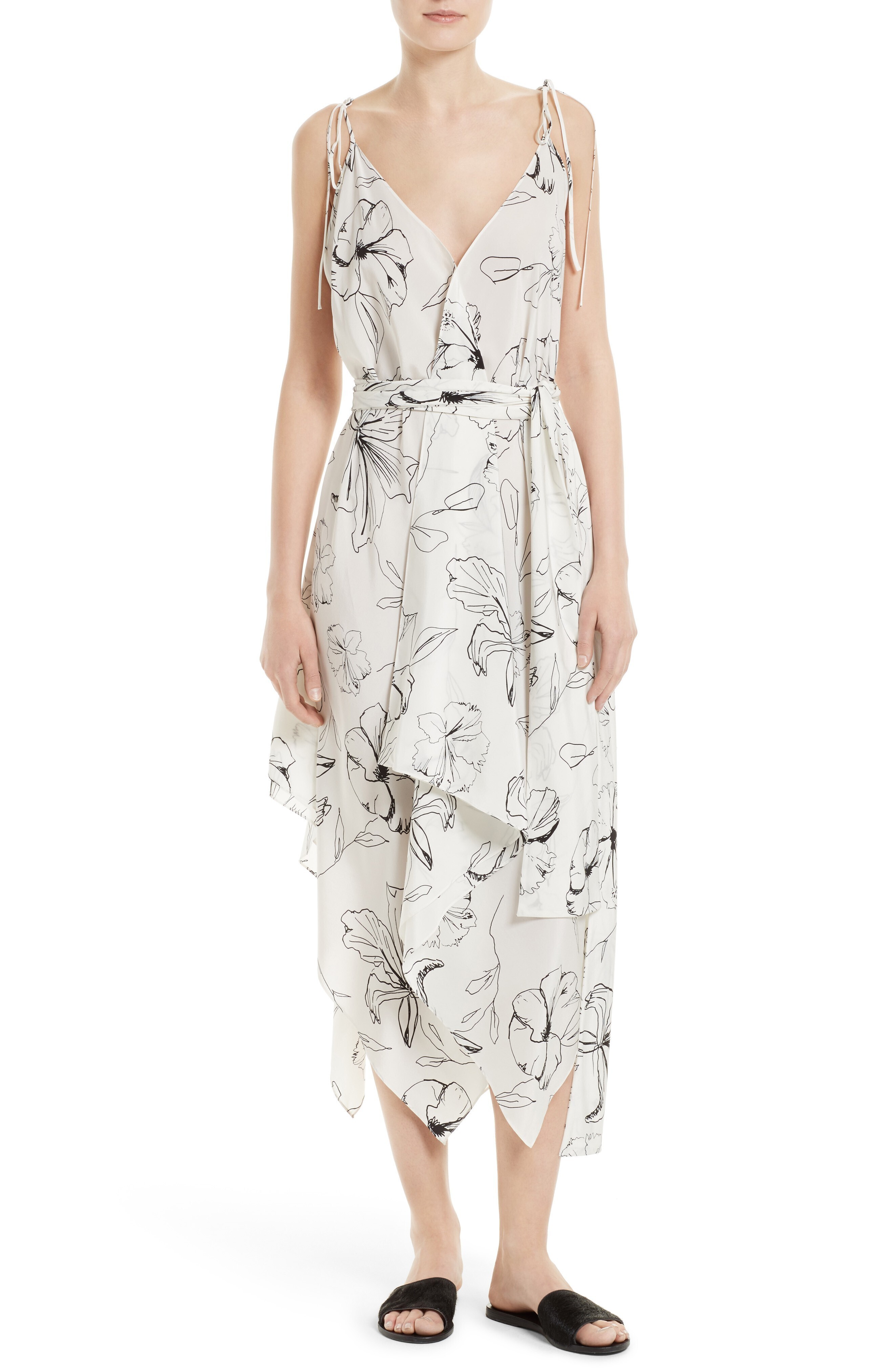DIANE von FURSTENBERG New Scarf Hem Silk Midi Dress