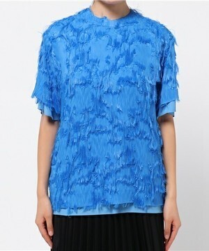 CARVEN FRINGED JACQUARD TOP