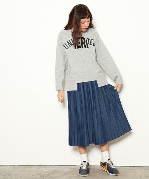 RODEO CROWNS WIDE BOWL デニム プリーツ スカート