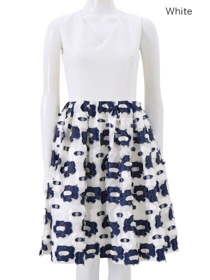 Chesty Flower Jacquard Onepiece