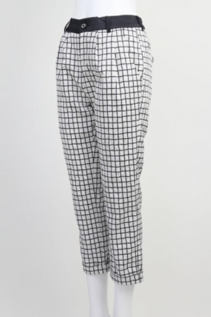 trois 【T43-3711】trois / チェック柄タックパンツ