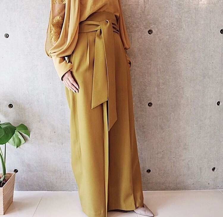 STAIR WRAP TWILL PANTS
