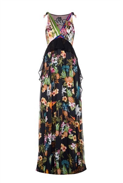 PINKO Long dress in Georgette
