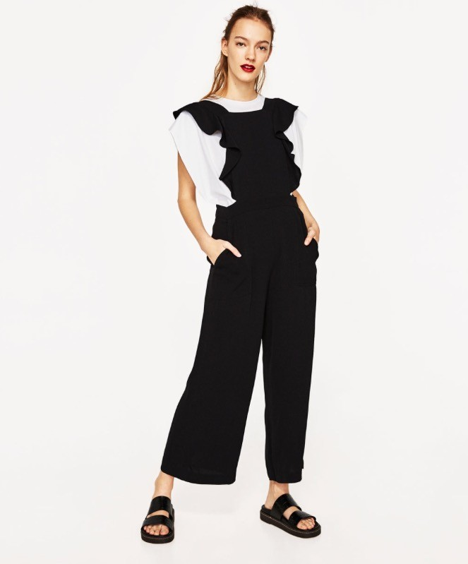 ZARA クロップド丈オールインワン