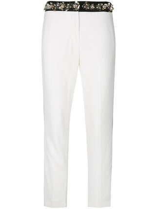 MSGM スパンコール装飾 クロップドパンツ