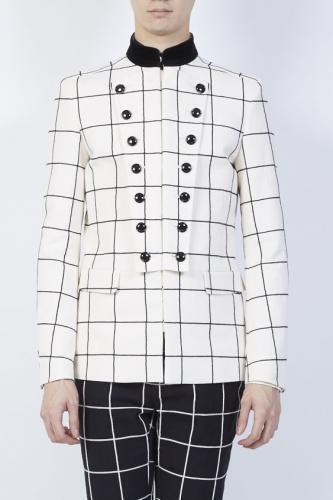 GalaabenD Windowpane Napoleon Jacket