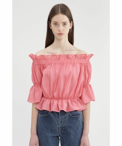 JILLSTUART カールオフショルブラウス