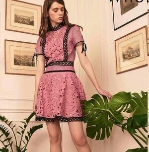 WHOLE9YARDS CUT AND SEW LACE DRESS IN TEAL BLUE