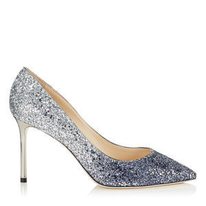 JIMMY CHOO コースグリッターデグラデファブリック・ポインテッド トゥ パンプス